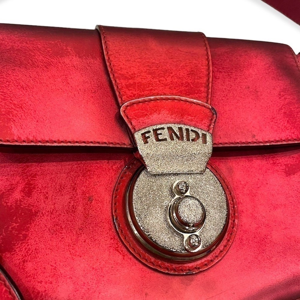 FENDI Authentic Metallic Red Leather Baguette Compilation - Picture 15 of 16